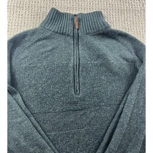 Smartwool Ripple Ridge Half Zip Sweater Men Medium‎ Merino Wool Blend Boho